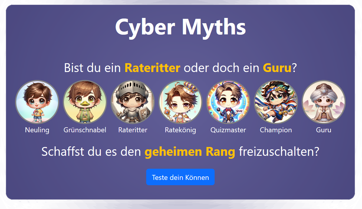 Web-Spiel CyberMyths-Banner